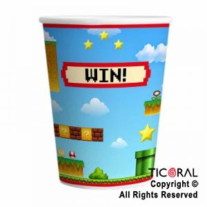 SUPER MARIO BROSS VASO 8 OZ x 8